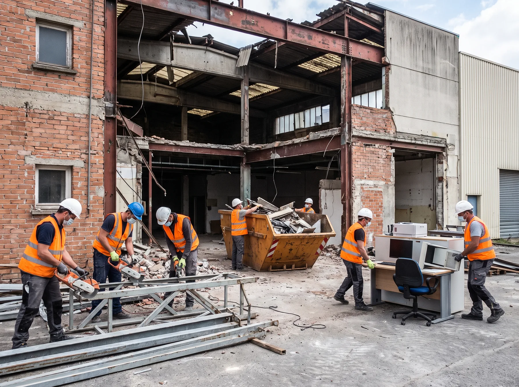 Débarras organisé d'un local professionnel